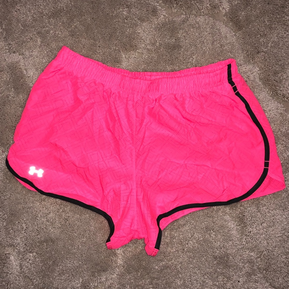 Under Armour women’s shorts hot pink breast cancer